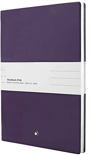 Montblanc Notebook 116515 Fine Stationery #146 – Liniertes Notizbuch aus Leder mit Softcover in DIN A5 – Farbe: Purple – 192 Seiten