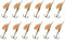 Mepps - Cucchiaio Aglia da 12 (Oro PT Rosso x 12, 3)
