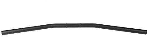 Manillares Barras de arrastre de hierro, 7/8Inch 22MM Motocicleta Retro Bend Manillar Barra de manillar Rider Drag Style Manillares de acero Superbike Bend Black Silver(Negro)