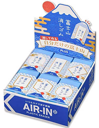 Plus ER100AIF 12 Stück Japanische Radiergummis Air in Mt. Fuji