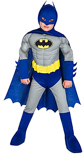 (PKT) (Fix 25/25) (FBA 4/2) (9908381) Child Boys Batman Muscle Costume (4-6yr)