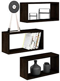 MATKAM Adam Wandregal in moderner Optik | 3 Regalwürfel, Maße je B/H/T 31 x 65 x 21 cm | Holzstärke 18 mm | In verschiedenen Ausführungen erhältlich | Max. Belastung 20 kg (Wenge)