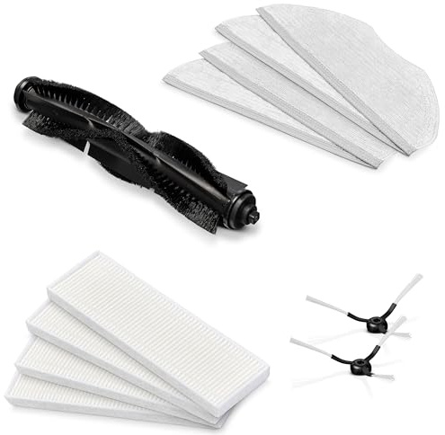 MEDION Zubehör Ersatz für Saugroboter X40 SW MD20040 (1x Mittelbürste, 4x Seitenbürste, 4x Wischmop, 4x Filter EPA12)