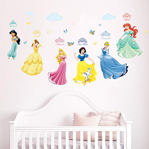 Runtoo Wandtattoo Prinzessinnen Wandsticker Mädchenzimmer Wandaufkleber Kinderzimmer Babyzimmer