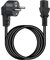 Cable de alimentación 2M, Cable de alimentación estándar de CA Negro, Cable de alimentación de computadora de 3 Pines, Cable de alimentación para PC / PS4 / Scanners/TV/Printer