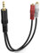 Câble stéréo 3,5 mm vers double mono - Câble répartiteur audio TRS mâle 1/8 vers 2 TS mono femelle - Adaptateur en Y pour casque, haut-parleur