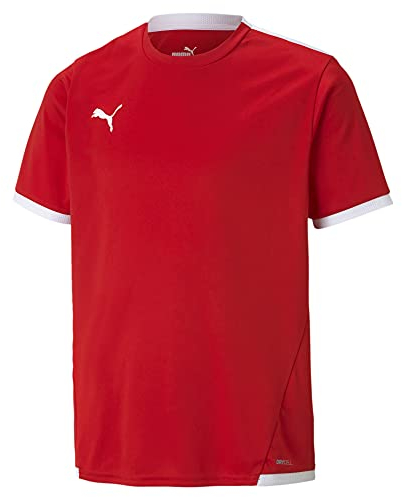 PUMA Unisex Kinder Teamliga Jersey Jr Shirt, Puma Red-puma White, 128 EU