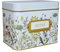 SENSORY4U Rezeptbox aus Blech mit Karten – Wildblumen-Druck – inklusive 100 Karten im Format 10 x 15 cm und 12 Trennblätter – schöne dekorative Blechdose Blumengeschenk