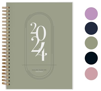 Rileys & Co Wochenplaner 2024 – Jahresplaner, Wochen- und Monatsplaner, Jan – Dez 2024, flexibler Einband, Notizseiten, Doppeldrahtbindung (15 x 21 cm)