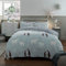 Sleepdown Bettbezug-Set mit Kissenbezug, Pinguin und Eisbär, leuchtet im Dunkeln, wendbar, graues Fleece, wärmend, kuschelig, superweich, für Einzelbett (135 x 200 cm), Enteneigrau