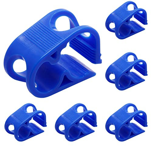 Murtenze 6Pcs Siphon Hose Clamp, Flow Control Clamp Adjustable Tube Clamp Plastic Tubing Clamps, Blue