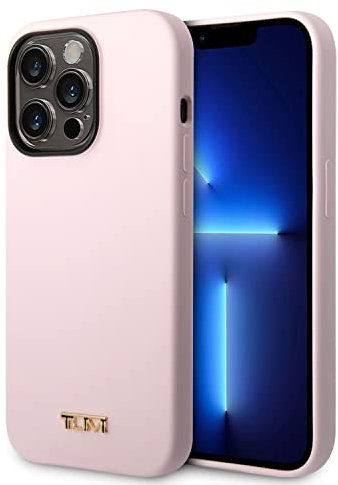 CG MOBILE TUMI Schutzhülle für iPhone 14 Pro in Flieder mit goldenem Logo, HC Flüssigsilikon glatt & kratzfest Schutzhülle mit einfachem Snap-on, Stoßdämpfung & Signature Logo