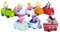 Generisch Peppa Wutz und ihre Freunde Mini Flitzer, 8 versch. Motive - Buggys mit richtig rollenden Rädern (Mini Flitzer Set: 8 Stück)