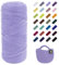 Uiopa T-Shirt Garn, 200g Bändchengarn zum Stricken und Häkeln, Dickes Ribbon Garn Crochet Yarn für Häkeltaschen/Körbe/Teppiche, Heimdekoration, DIY-Kunsthandwerk (Taro Lila)
