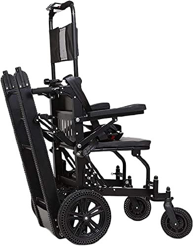 WYFQL-JYO Elektrischer Treppensteigrollstuhl, 250 W, Aluminium, Schwarz, Faltbar, Leichter Mobiler Treppensteiger-Rollstuhl Für Ältere Behinderte Patienten