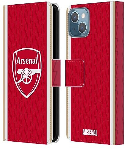 Head Case Designs Officially Licensed Arsenal FC Home 2023/24 Crest Kit Leather Book Wallet Case Cover Compatible With Apple iPhone 13