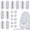 Colexy 20 Pezzi Gommine per Copriwater, Gommini Tavoletta WC, Paracolpi per Sedili WC, Paracolpi in Plastica per Copriwater, Paraurti del Sedile del Water Universale per Tampone (Bianco)