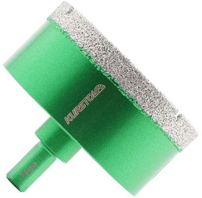 KURSTOL Brocas de diamante – 75 mm Trepan – Azulejos diamantes, tallo triángulo, sierra de campana, diamante para taladrar en seco, porcelana, baldosas de granito mármol