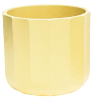 Ivyline Planter, Ceramic, Lemon Geo, 7 x 7cm