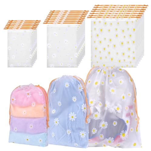 21 PCS Travel Shoe Bags for Packing, Shoe Storage Bags with Drawstring Multifunctional Shoe Bags for Travel Waterproof Clear Drawstring Storage Bag for Toy Shoes Toiletries Clothes Socks Underwear