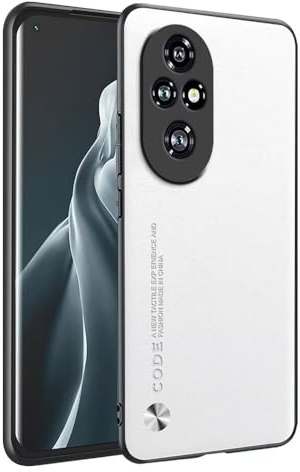 HAFFAN Custodia Cover Protettiva per Cellulare per HONOR 200 Pro 5G (6.78 inches), Stile Similpelle - Bianco