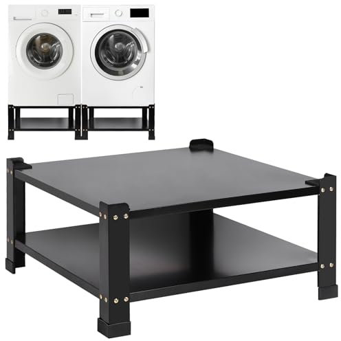 Laundry Pedestal 28 Wide Upgraded Washer and Dryer Stand Pedestals, Universal Fit 700lbs Capacity, Metal Washing Machine Dryer Base Platform, 14 Height (Black)