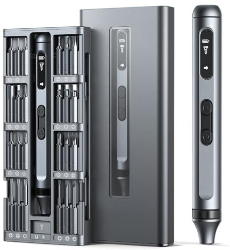 FAMKIT Mini cacciavite elettrico, kit 50 in 1, senza fili, di precisione, ricaricabile, per riparazione elettronica
