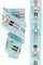 Wired Nutcracker Ribbon with Metallic Gold Glitter Filigree Swirls for Christmas Holiday Wreaths, Crafts, and Decorations (Light Blue, Gold, Pink, Multicolor, 2.5 x 10 Yards)