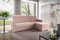 LIKMA Canapé d'angle Rose poudré Neli en L 213x165 cm – Canapé Convertible avec Coffre de Rangement (190x125 cm), Dossier Réglable, Grand Canapé Lit avec Espace de Stockage, Mobilier Rembourré