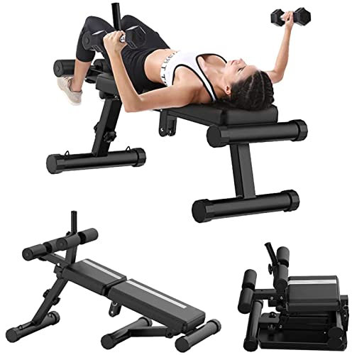 SmPinnaA Adjustable Weight Bench for Men/Women,Foldable in/Decline Dumbbell Bench,Home Gym Fitness Strength Training Exercise Weightlifting,Folding Sit Up Ab Trainer Board Workbench
