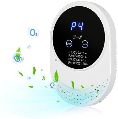Luftreiniger Ozongenerator Geruchskiller Air Purifier Ozongerät Ionizer Generator O3 Ozon Luftreiniger für Badezimmer, Küche, Rauch, Autos, Haustiere, Formaldehyd und Geruch