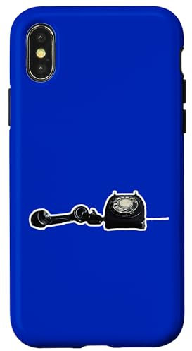 Carcasa para iPhone X/XS Retro Dial Rotary Phone Old School Teléfono Tienda de segunda mano