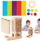 Nhujevkom Stäbchen Würfelspiel | Buntes Holzspielzeug Mit Geschicklichkeitsspiel,Buntes Lernbrett Aktivitätsspiel Für Kleinkinder, Vorschule & Familienspiele