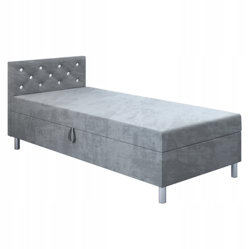TAPCZANY24 - Boxspringbett Princess, Bett mit Matratze 120 cm Breite