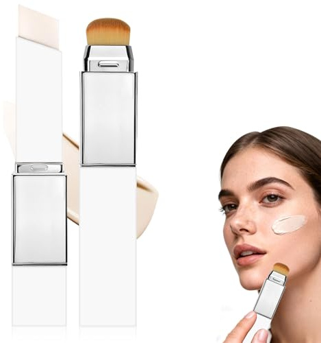 Color Changing Foundation Stick mit Bürste, Feuchtigkeitsspendende und Leichte Abdeckcreme, Farbwechselndes Foundation-Stick, Cremestift für Alle Hauttypen (A)