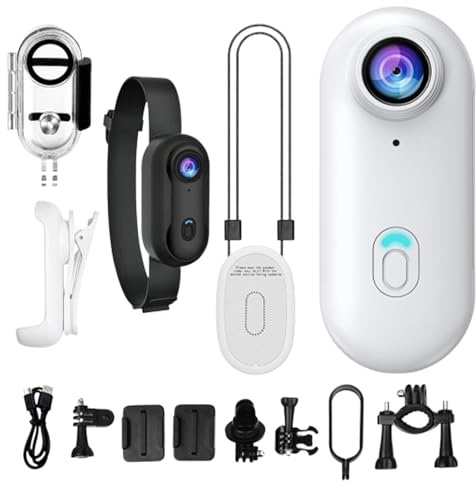 Générique Mini Caméra POV Pouce, IPX-7 Caméra Corporelle étanche, 1080p Magnétique Et Pince à 360° - Batterie De 120 Minutes pour Le Cyclisme, avec Enregistrement Audio Et Vidéo, La Promenade