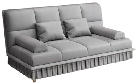GLigeT Schlafzimmer Cat Scratch Ledersofa for Liegen, multifunktionales Klappdesign, geeignet for kleine Wohnungen Vielseitig einsetzbar(Grigio,Mittel)