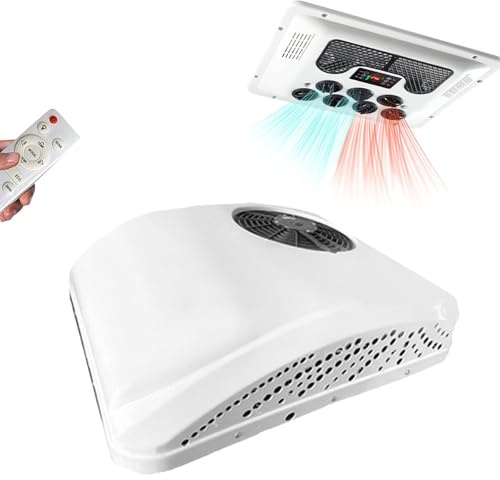 Genérico Aire Acondicionado Eléctrico de Techo 8500 BTU, 12V/24V/48V/220V/115V, para RV, Autocaravana, Caravana, Barco, Remolque