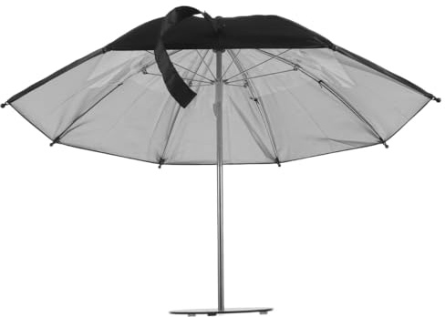 Kisangel Mini Parasol De Table Noir Parapluie Soleil Pluie Pour Boissons TéLéPhones Et Appareils Base Coupe-Vent Compact Pour Piscine Terrasse Et Voyage 19.69 X 19.69 X 15.35 in
