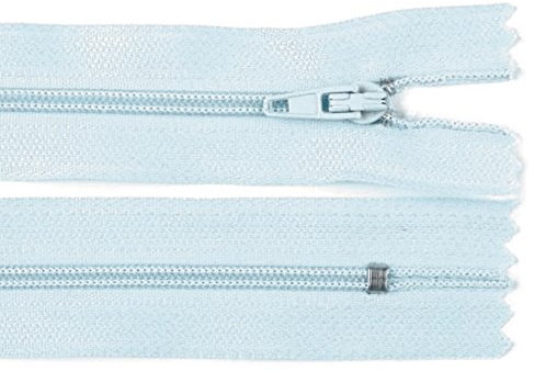 Schnoschi 2 cerniere a spirale lunghe 40 cm, non divisibili, azzurro, 3 mm, cerniera lampo