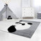 carpet city Kinderteppich Flachflor Bueno Panda-Bär in Grau mit Konturenschnitt, Glanzgarn für Kinderzimmer; Größe: 80x150 cm, bueno-1389-grey-80x150