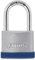 ABUS Vorhängeschloss Silver Rock 5/40HB63 mit hohem Bügel - aus massivem Zink - mit Silikon Schutzrahmen - Kellerschloss u. v. m - ABUS-Sicherheitslevel 5 - Blau/Silber