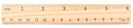 Jagenie Holzlineal in 15 cm, 20 cm oder 30 cm, doppelseitig, für Studenten, Schule, Büro, Holz, Wood Color, 15 cm