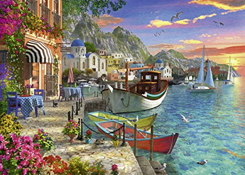 Ravensburger Grandiose Greece 15271 Puzzle | 1000 Piece Delight for Adults | Unique & Perfectly Fitting Pieces | Softclick Technology | Anti-Glare & Premium Quality | Size: 27 x 20