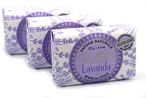 Lavendelseife Mario Fissi Firenze 3er Set je 125 g | samtweiche Schaumbildung | 100% Made in Italy