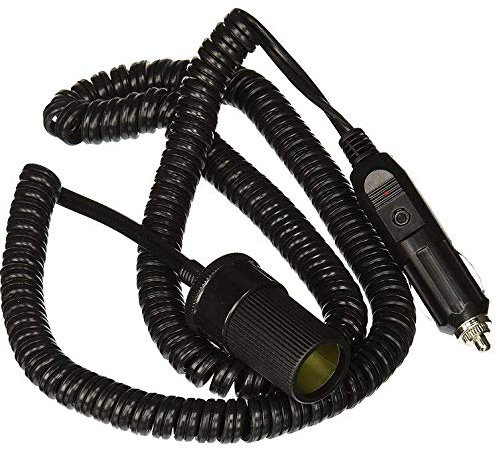K M Electronics® 12V 24V Coiled DC CAR Cigar Lighter Socket Power Extension Lead Plug Cable 2M