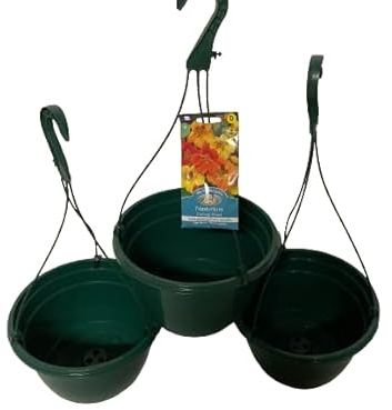 Gone Potty 5L / 25CM Plastic Hanging Baskets/Planters in Vivid Colours X10