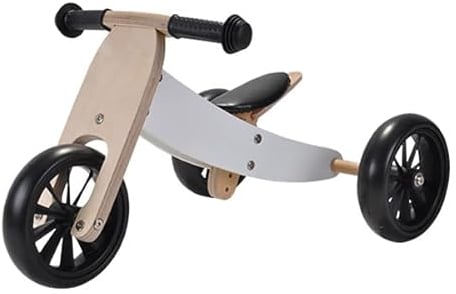 Lauflernrad/Laufrad aus Holz 4-in-1 Smartbike ab 1 Jahre (Weiß)
