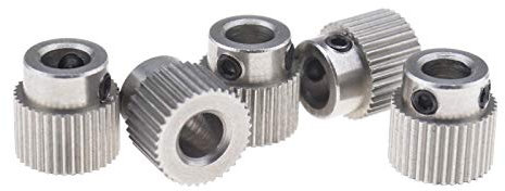 Be In Your Mind 5-teiliges Zahnrad Extruder Riemenscheibe für 3D-Drucker MK7 MK8 5 mm ID 11 mm Außendurchmesser aus Edelstahl