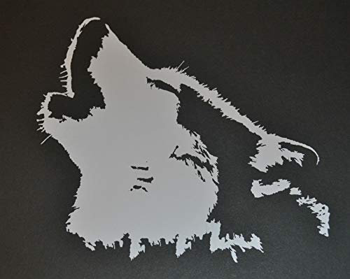 myrockshirt Heulender Wolf ca 15cm Aufkleber Sticker Autoaufkleber Profi-Qualität Sticker UV-fest
